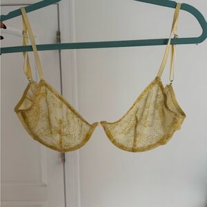 Urban Outfitters Out From Under sheer butter yellow bra